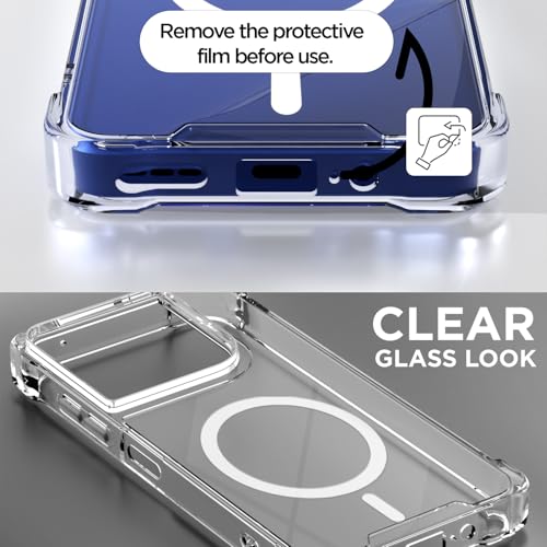 Image of Outlouders Back Cover for Motorola Moto G37 5G | Magnetic-Safe | Transparent PC + TPU | Magnetic Support | Shockproof Protection Bumper Case (Transparent)