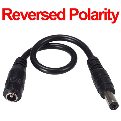 SoulBay 5,5 * 2,1 mm Jack de polaridad inversa del convertidor del Adaptador de Cable para Guitarra Pedales del Teclado de Piano