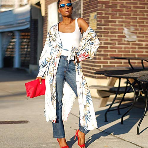 Abbigliamento da Spiaggia Cardigan da Donna Copricostume da Spiaggia in Cotone Kimono Estivo Stampato Abito Lungo Morbido ad Asciugatura Rapida Traspirante Comodo Durevole
