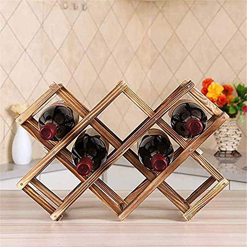 qiuqiu Soporte de Madera para 10 Botellas de Vino Plegable miniatura 6