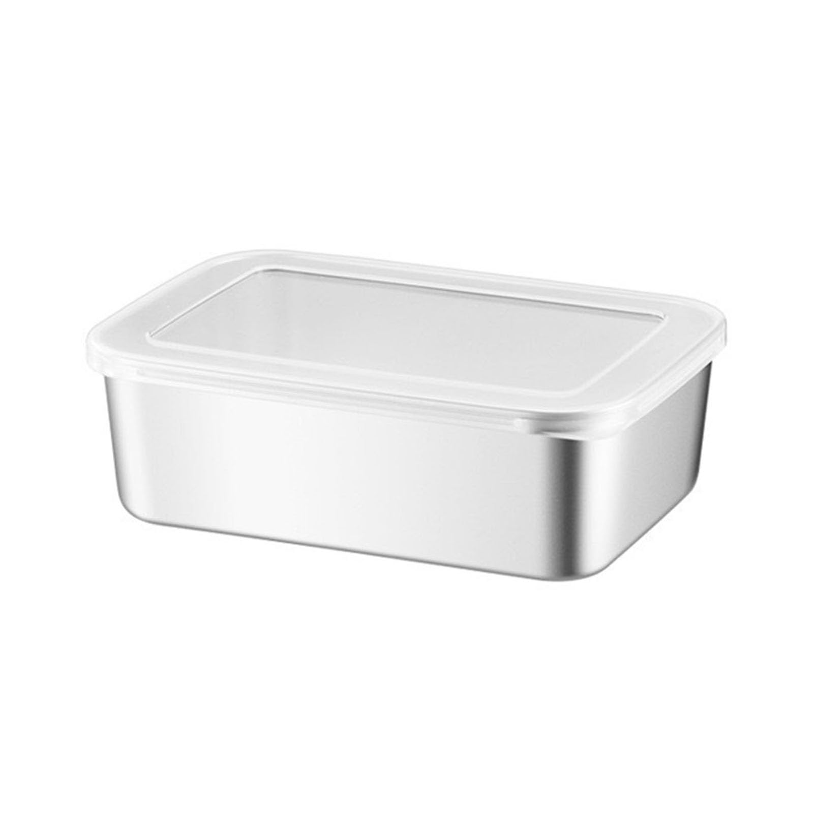 anwhriet Stainless Steel Lunch Box with Airtight Lid, Reusable Leak-Proof Food Storage Container, Stackable Fridge Organizer for Leftovers, Meal Prep, Travel, 3 Sizes 1100ml
