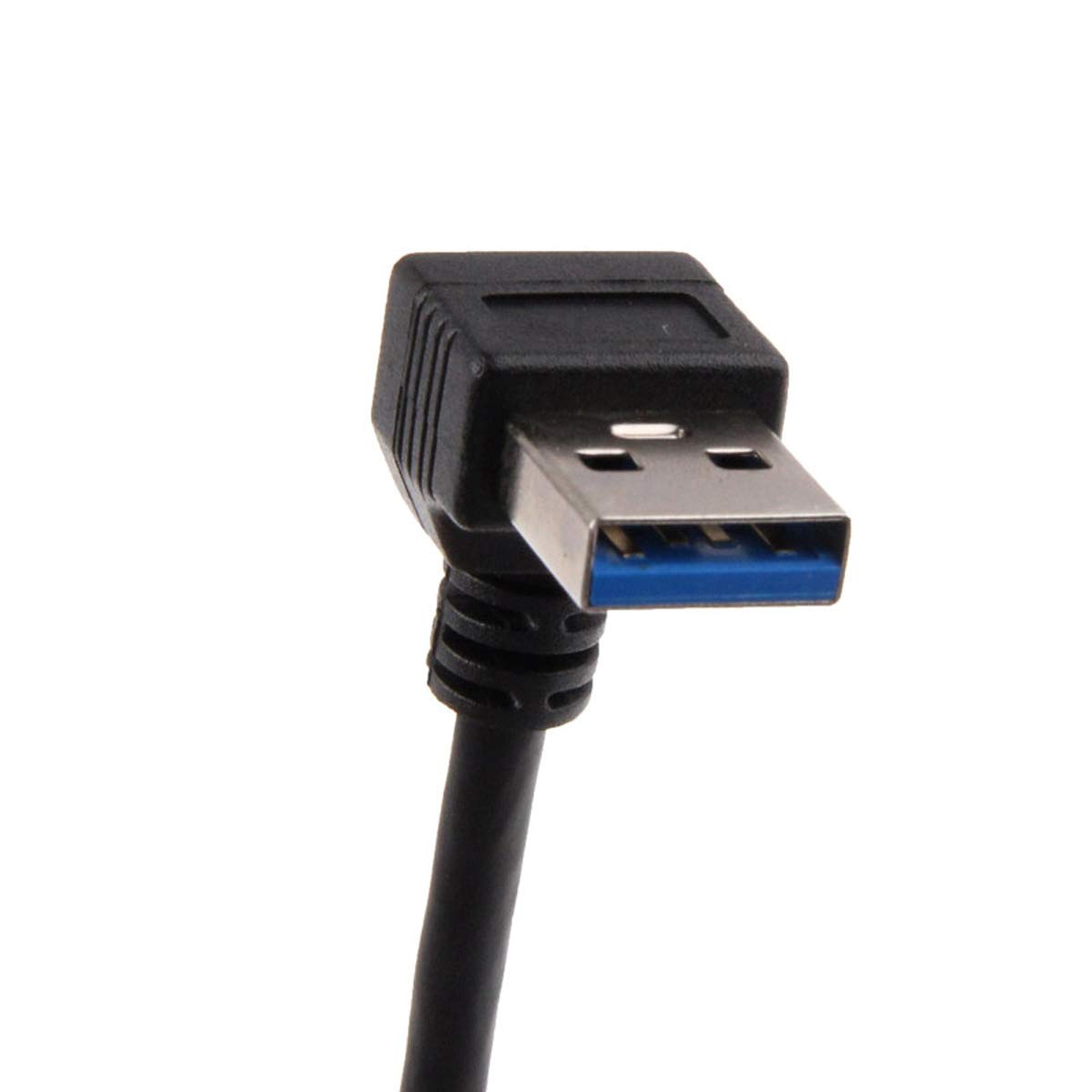 Cablecc USB 3.0 Type A Male 90 Degree Left Angled To USB 3.0 A Type