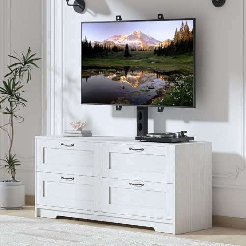 GarveeHome TV Stand with Mount and 4 Drawers Storage for 32/45/55...