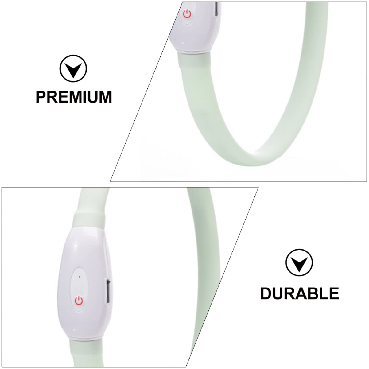 Mipcase 2ensembles Collier Lumineux pour Animaux De Compagnie USB Rechargeable Collier Clignotant LED pour Chien Sécurité Nocturne Et Confort Optimal