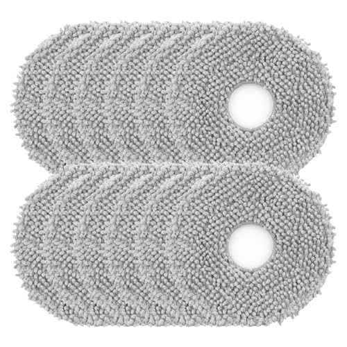 Image of 12Pcs Microfiber Mop Cloth Pad for Roborock Q Revo,Qrevo S,Qrevo Pro,Qrevo Master,Qrevo MaxV,QV35A,QV 35S,Qrevo S5V,Qrevo Edge S5A,Qrevo Curv,Saros 10R Robot Vacuum, Washable Mopping Cloth Accessories