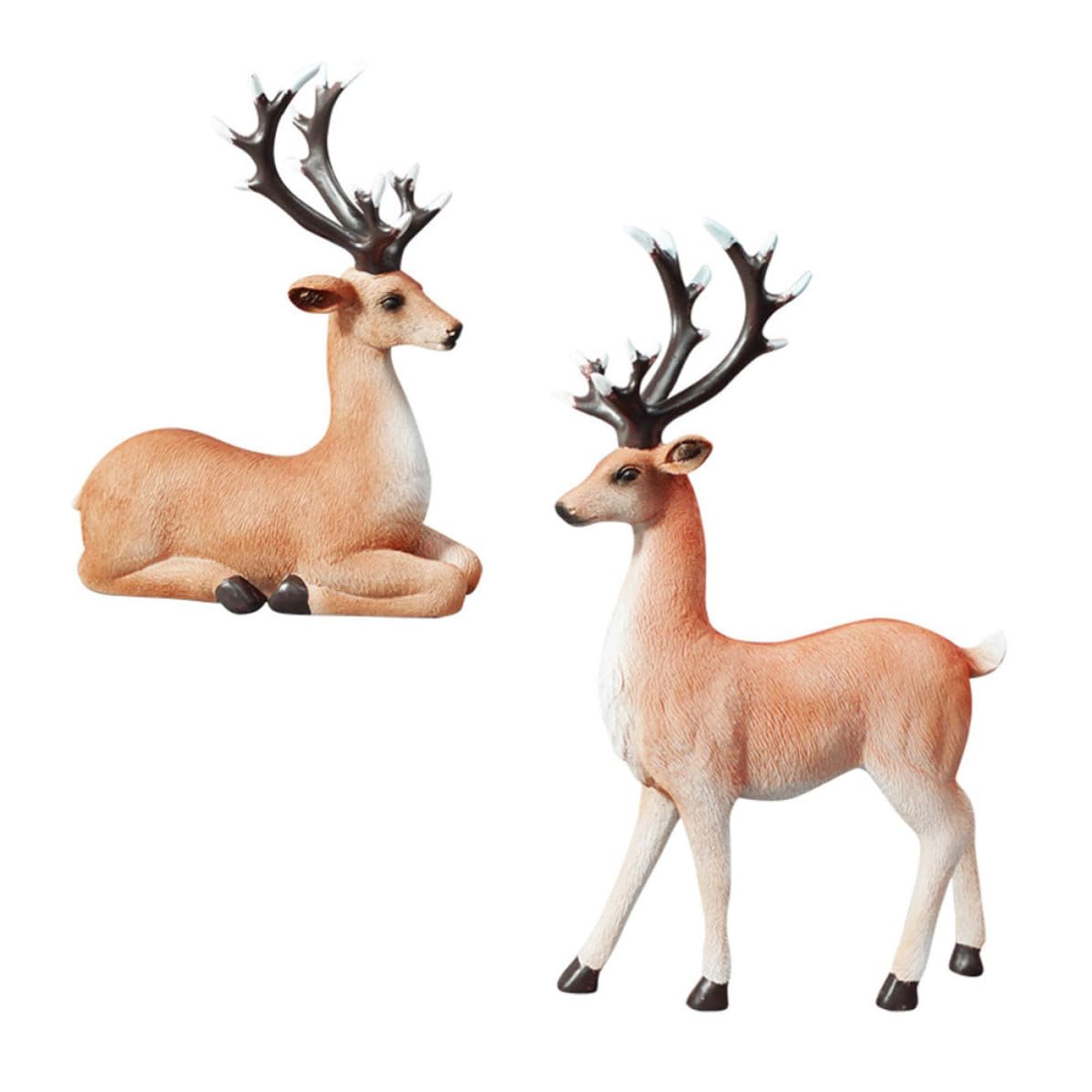 Adorno de Alce de Resina, Modelo de Alce, Decoración de Escritorio, Figura Decorativa para Hogar y Salón, para Mesa y Mueble de TV, Adorno Creativo