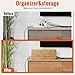 Posprica Cable Management Box with Lid, 2Pack Handwoven Real Water Hyacinth Cord Hider Organizer Boxes, 2 Side Open Slots Storage Box to Hide Cords Power Strip for Desk, Floor, Office