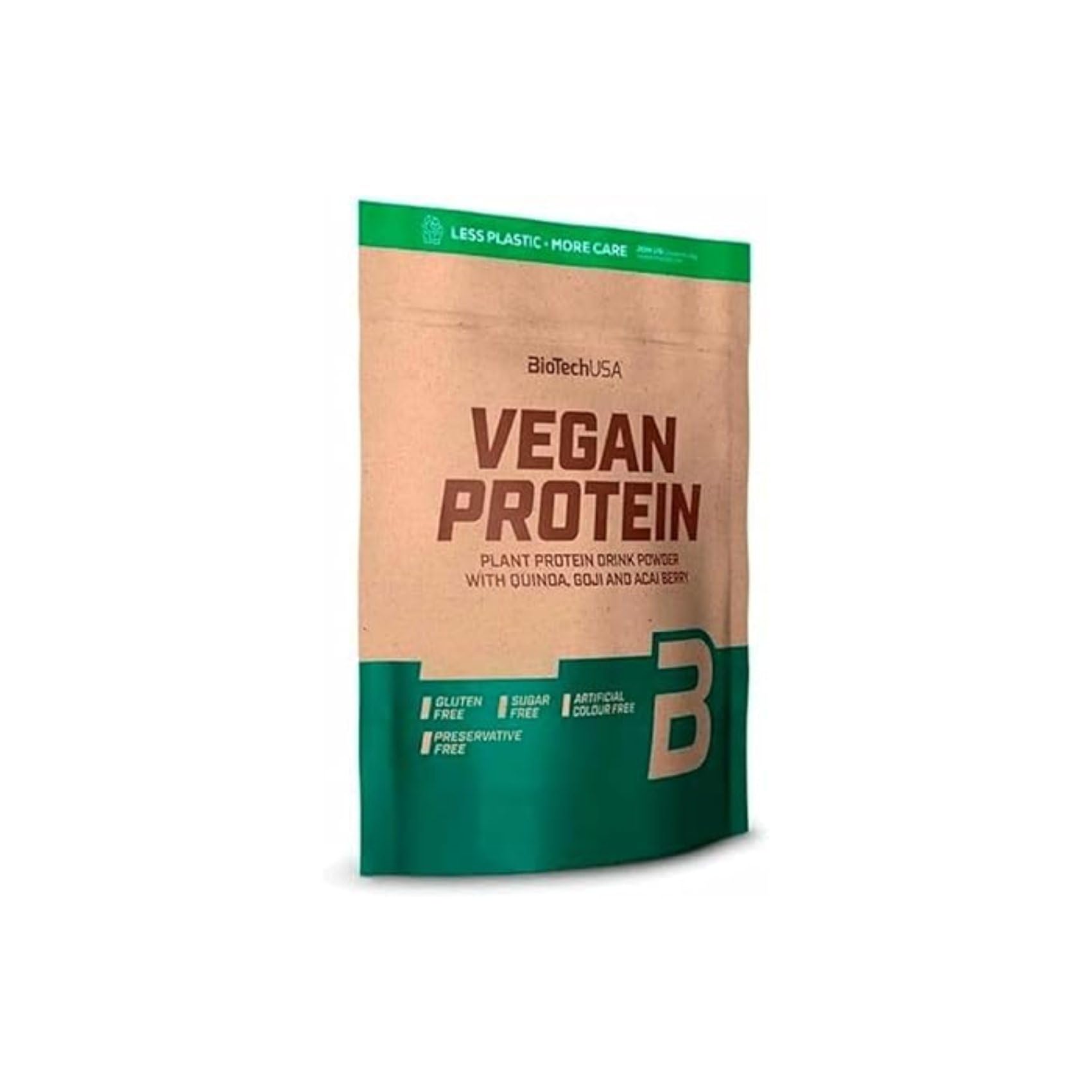 BioTechUSA Vegan Protein | Frullato a base di riso e piselli con superalimenti e aminoacidi | Senza zucchero, lattosio e glutine, 500 g, Frutti di bosco