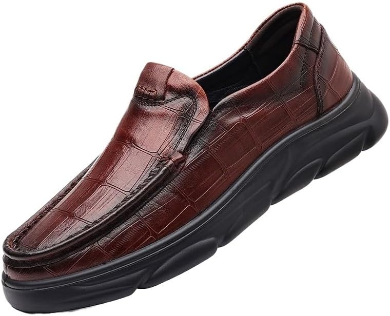 Men's Slip On Oxford Dress Shoes Embossing Design Classic Lace Up Formal Slip Resistant Shoes Men Loafers Casual On Shoes