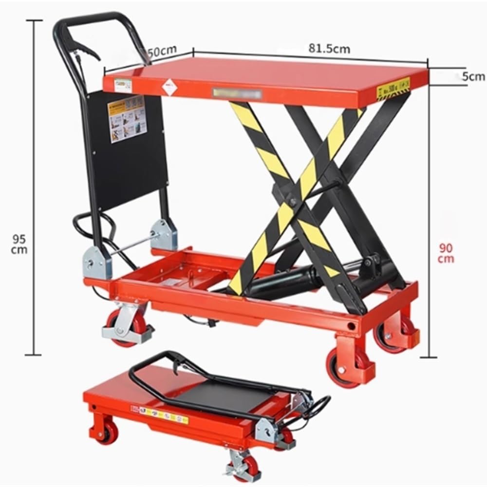Cact - Carrello elevatore idraulico per un facile trasporto, piattaforma elevatrice per uso domestico e ufficio
