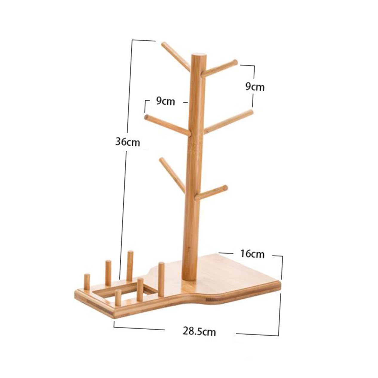 BRIGHTFUFU Coffee Cup Organizer Rack Creative Mug Stand with Cup Mat Holder for Home Cafe Kitchen Dining Table Stylish Storage for Wine Glasses Mugs
