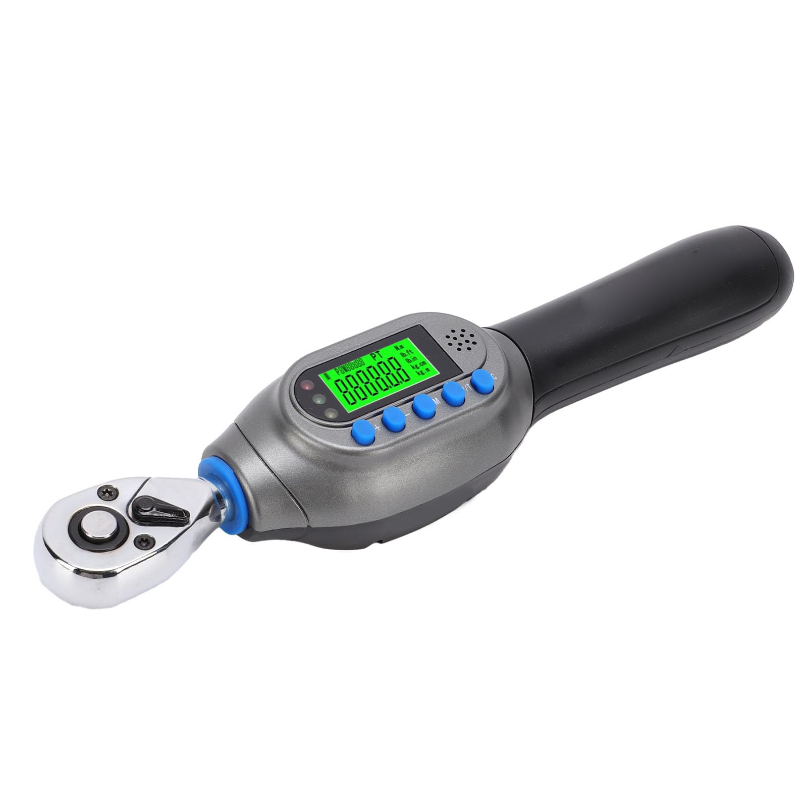 Llave de Torsión Digital, Llave Dinamométrica Electrónica con Accionamiento de 1/4 de Pulgada con Aviso de Luz Sonora, Precisión ±2% 0,6-12 N.m, 5 Unidades, 2 Modos, 10 Valores