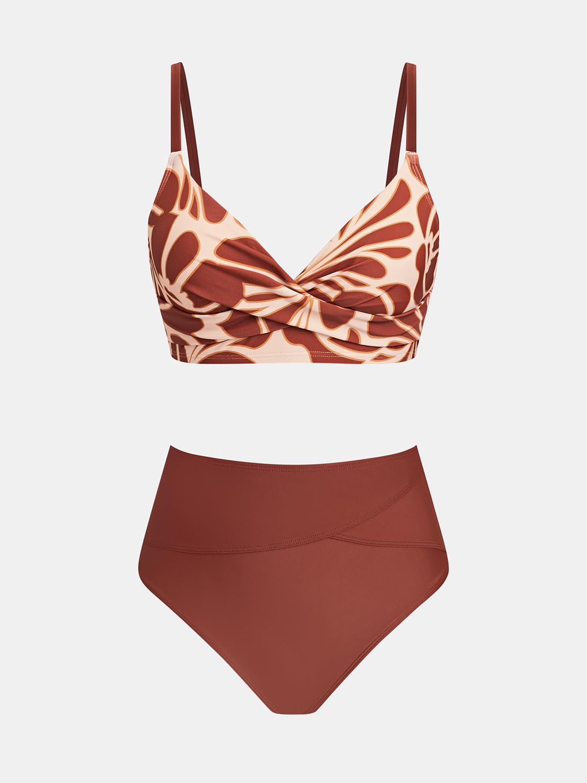 CUPSHE Damski zestaw bikini, seksowne sznurowane trójkątne bikini, dwuczęściowe stroje kąpielowe, kostiumy kąpielowe | Regulowane ramiączka spaghetti, zdejmowane miękkie miseczki, skromny strój kąpielowy na wakacje i plażę, przy basenie