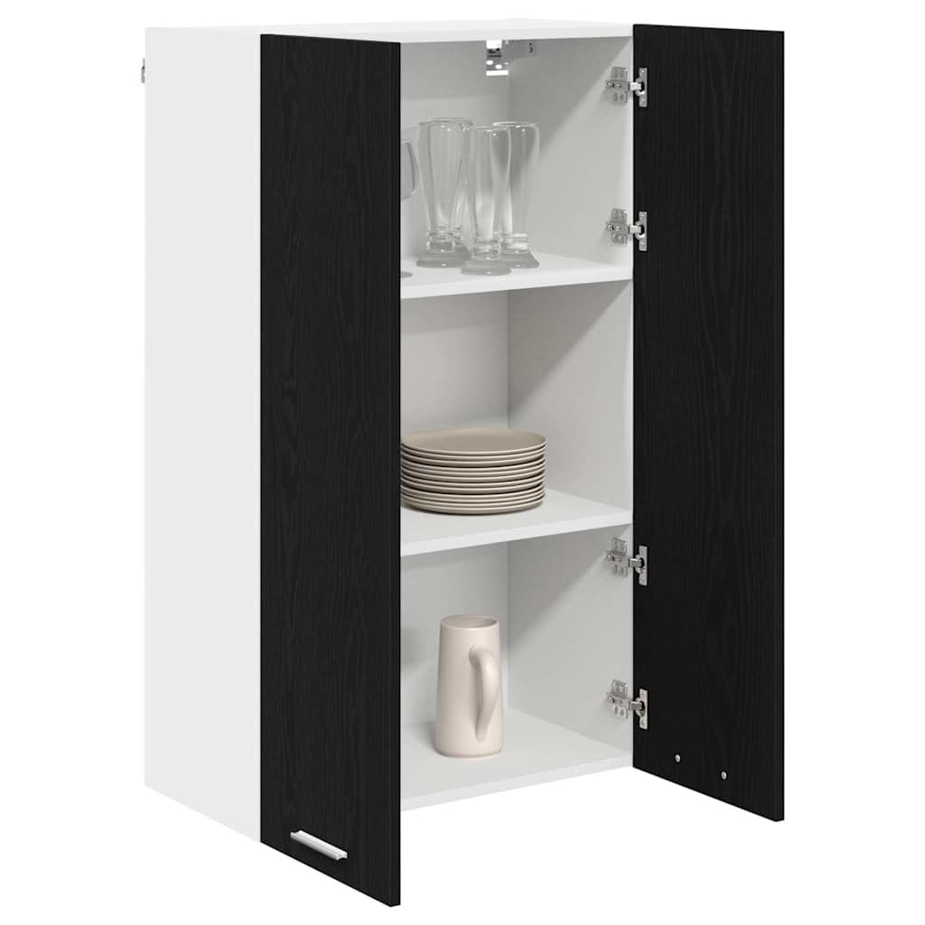 vidaXL Hängeschrank mit Speicher Schwarz Eichen-Optik 60 x 31 x 100 cm, Moderne Küchenschränke, rechteckig, viel Stauraum, langlebige Materialien, Coole Lösungen für Deine Wohnung