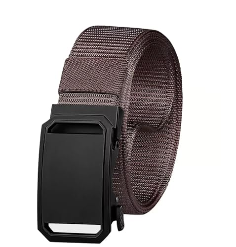 2 pack Men’s Tactical Belt with Quick-Release Buckle – Adjustable Nylon Military-Style Waist Belt for Work, Outdoor, or Casual Use BROWN