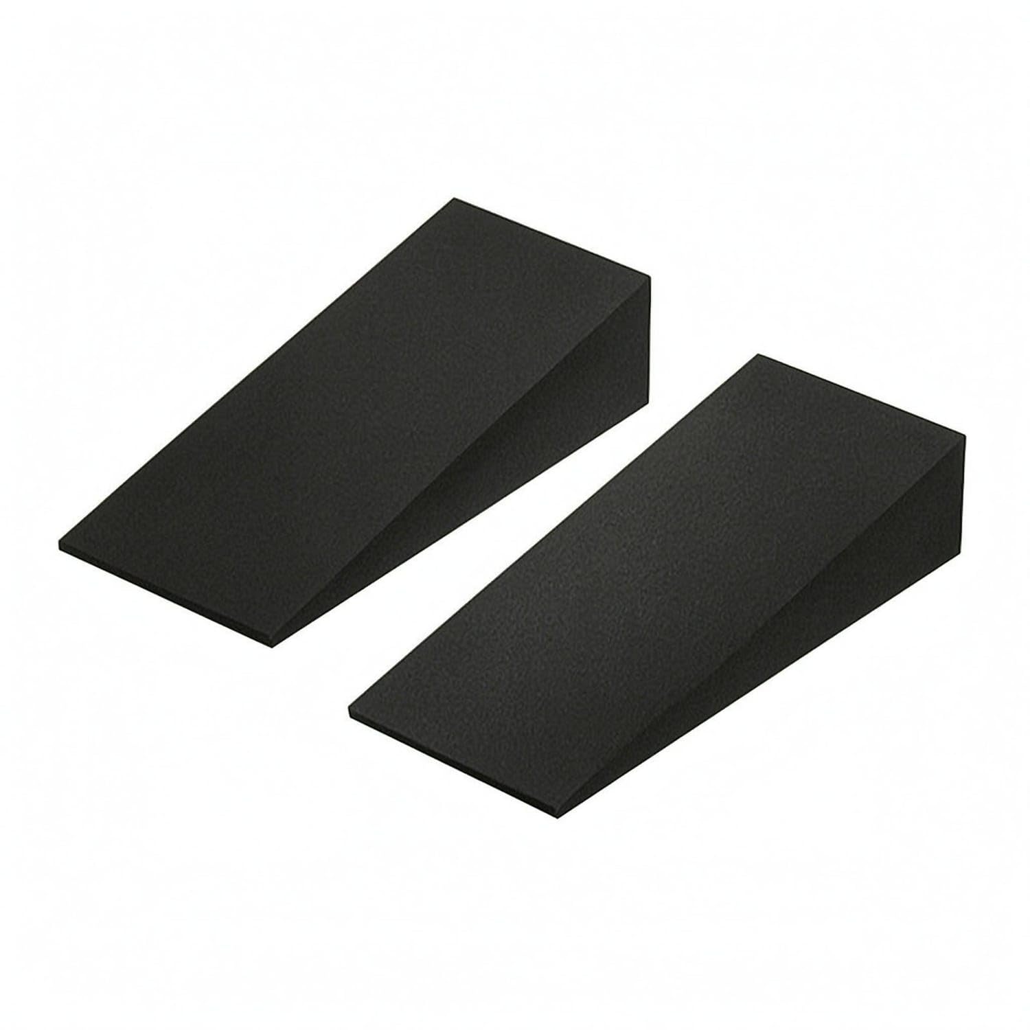 2 Pieces EVA Calf Stretch Board Sloped Design Stretching Wedge Board Flat Base Calf Support Wedge Black, Black-image-2