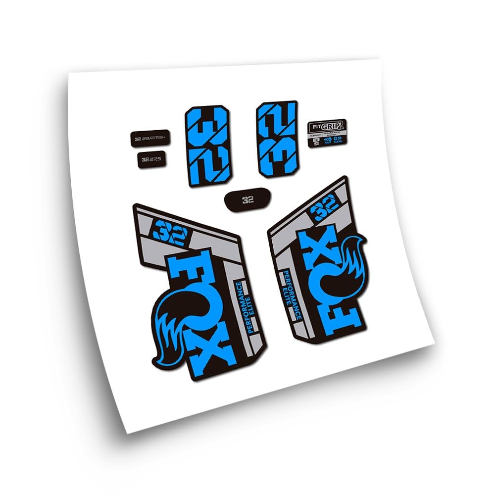 Star Sam Light Blue Fox 32 Performance Elite 2021 Bicycle Fork Compatible Stickers 1 Cm