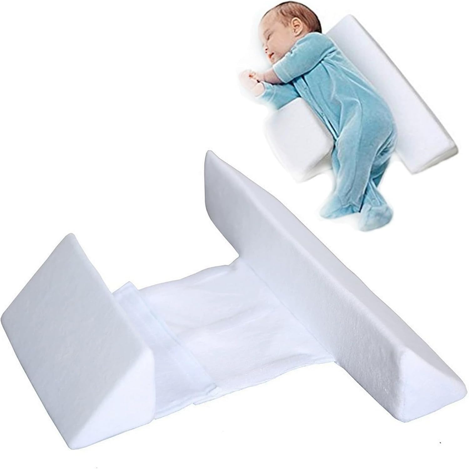 Yevclihds Baby Side Sleeper Weddge Adjustable Soft and Breathable Pillow