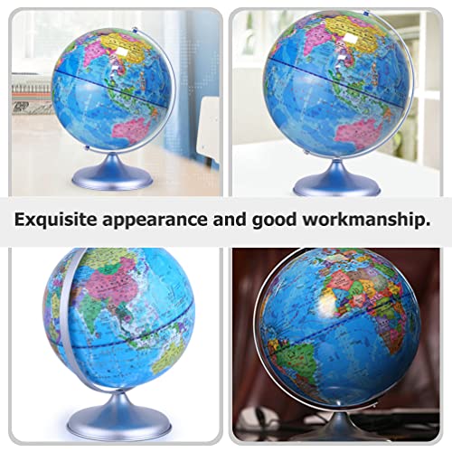 Operitacx World Globe With Stand Desktop Geographic Globe Rotating Earth Geography Globe Educational Globe Plastic Terrestrial Globe For Learning Classroom Desk Kids Gift #TOP5