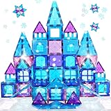KAEILORU Magnetic Tiles 3D Kids Toys for Girl Age 4-7 Educational Magnetic Building Blocks Girl Toys Age 6-8 Princess Castle Pretend Play Toy for Kids Age 3 4-5 6 8-10 Year Old Boy Birthday Gifts