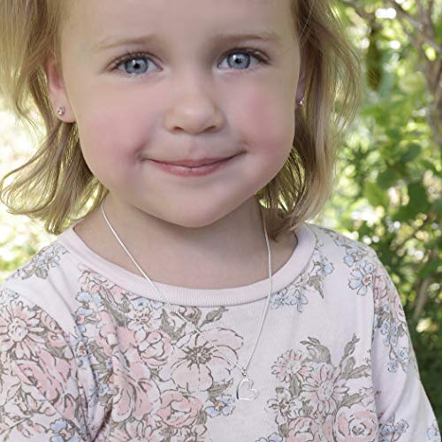 Cherished Moments Girl's Sterling Silver Necklace with Open Heart Charm2