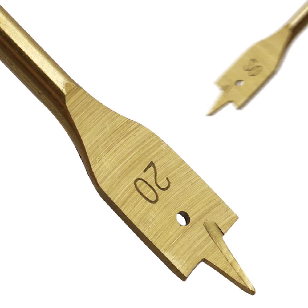 6 pz/set Rivestimento In Titanio Codolo Esagonale Punte A Spade Punta Alesatrice Piatta Punta Trapano Per Legno Utensili Elettrici Sega A Tazza 10mm12mm16mm18mm20mm25mm,6pcs