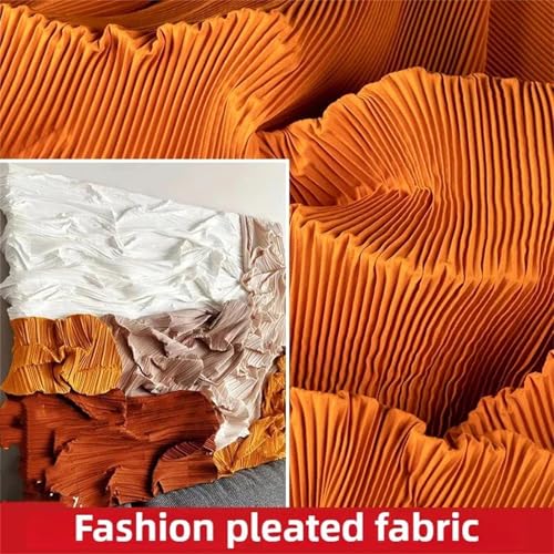 Tissu plissé uni 100x150 cm au mètre résistant pour couture de robe