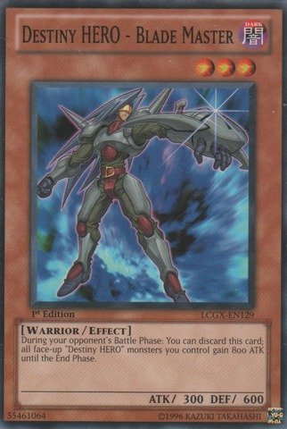 Amazon Com Yu Gi Oh Destiny Hero Blade Master Lcgx En129 Legendary Collection 2 Unlimited Edition Common Toys Games