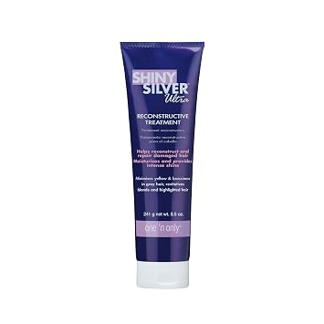 One n Only Shiny Silver Deep Conditioning Hair Mask - Hydrating Treatment for Blonde, Gray, Bleached & Highlighted Hair - Restores Shine, Repairs Damage, Neutralizes Brassy Tones 8.5 oz