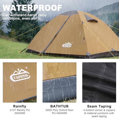 Carpa para 2 personas ligera y resistente al agua miniatura 3