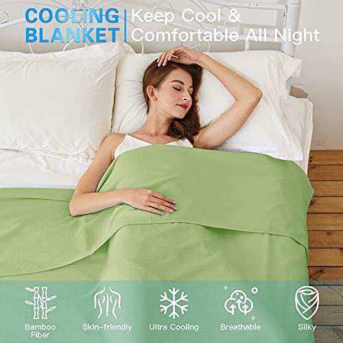 Image of AmyHomie Cooling Blanket 79 inchx91 inch, 100% Rayon Derived from Bamboo
