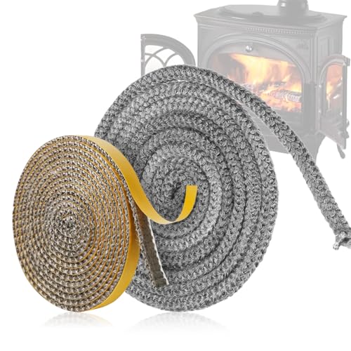 【Combinazione perfetta】Riceverete un pezzo di Guarnizione Camino Alte Temperature rotondo da 10mm*3m e un pezzo di Guarnizione Camino piatto da *3mm*10mm*3m, il Guarnizioni x Stufa a Pellet rotondo è adatto a parti curve complesse e il Guarnizioni Stufa Pellet piatto è adatto a bordi dritti, per soddisfare le diverse esigenze