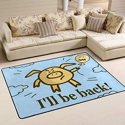 Tapis de maison moderne en polyester résistant avec motif grand format 72X48