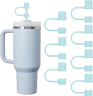 7Pcs Straw Cover Cap for Stanley 40&30oz Cup Straw Toppers -Blue/2 | 10mm(0.4inch), Silicone ,Simple Cover for Stanley Tumbler Accessories