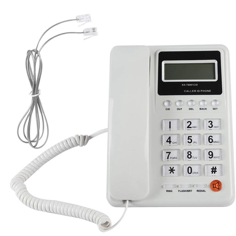Bewinner Schnurgebundenes Telefon,Wired Corded Tischtelefon,Festnetztelefon mit Anrufbeantworter für Heim/Hotel/Büro mit automatischer Identifikation des DTMF/FSK Dualsystems