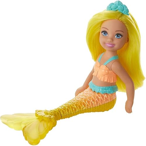Miniatura 3 de Barbie Dreamtopia - Muñeca de sirena Chelsea, 6.5 pulgadas con pelo y cola amarillos
