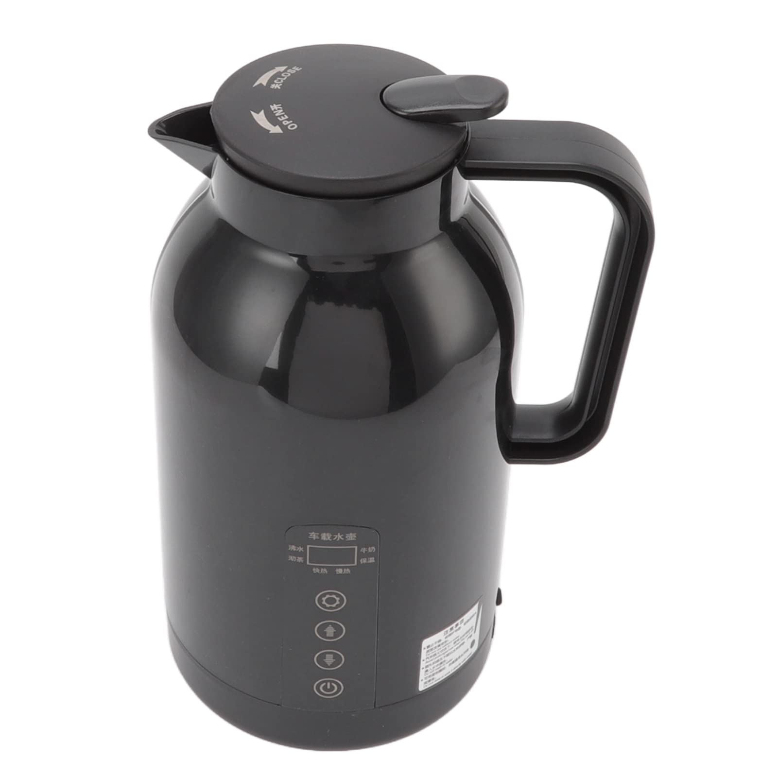 Taza de calefacción para coche, 1300 ml, práctica, portátil, de acero inoxidable, hervidor de agua eléctrico, multifuncional, gran capacidad, taza de calefacción de viaje para té, café