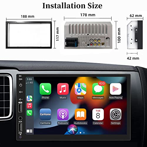 Reviews for Double Din Car Stereo with Apple Carplay 7 Inch Touch