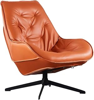 CIKO Silla de Oficina giratoria Simple, Silla Boss Business Base Resistente para Mujeres, Hombres, Adultos, Naranja