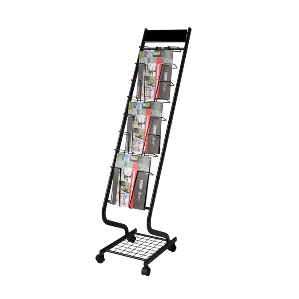 Espositore per riviste Portariviste Mobile per Dati Espositore per giornali Espositore per Letteratura da Pavimento Espositore per brochure da Ufficio Ideale per brochure o Volanti
