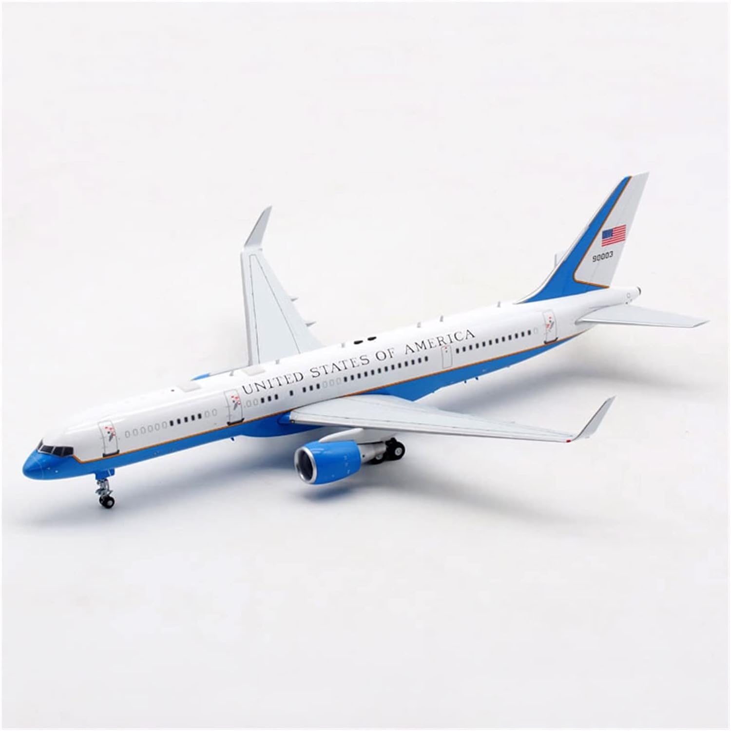1 200 Fit for C-32A 98-0003 B757-200 Air Force One Aircraft Model with Landing Gear Collection Hobby Playgame Kit