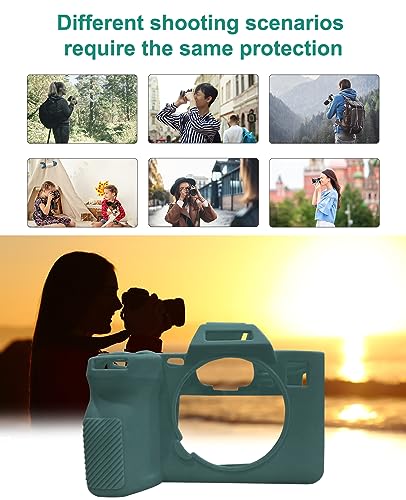 Funda de silicona para cámara Sony A7 IV verde miniatura 7