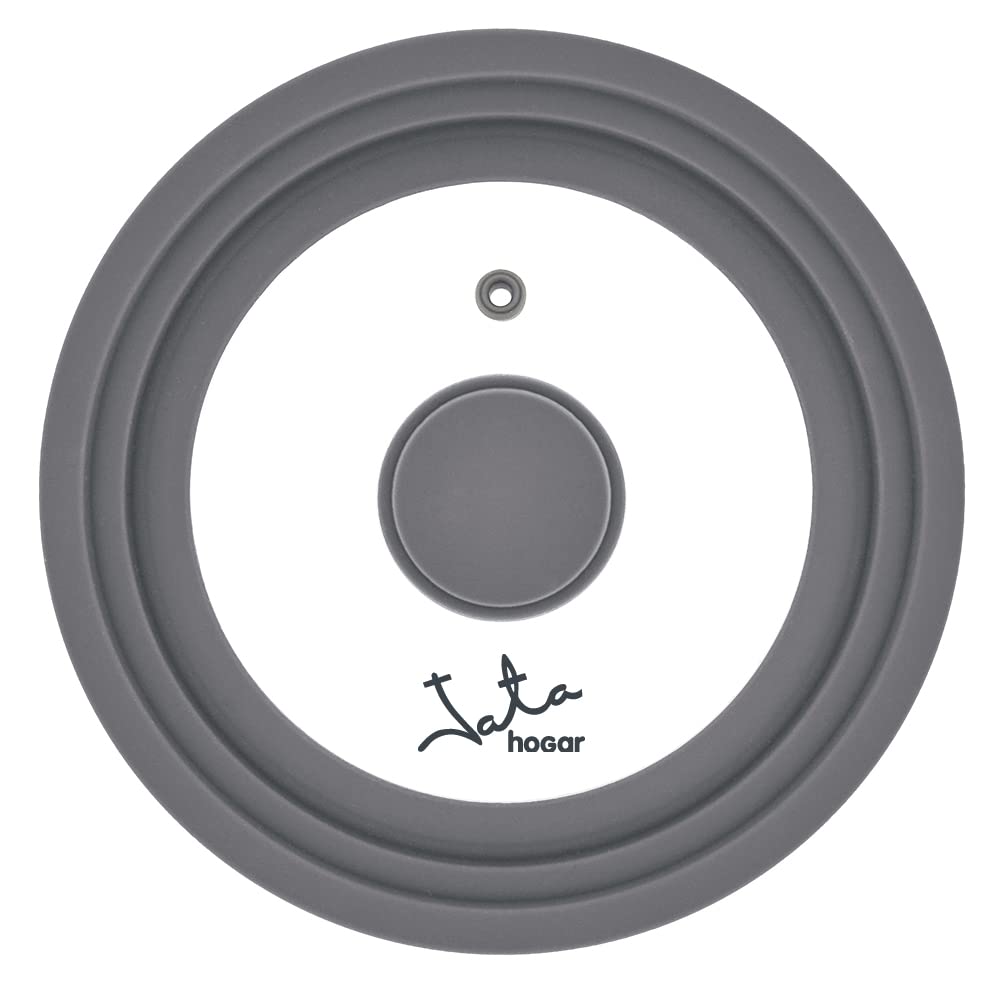 JATA HOGAR T16 - Tapa de vidrio para sartén y microondas. Apta para lavavajillas. Para 16, 18 y 20 cm