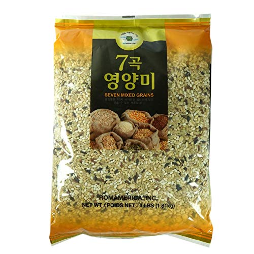 ROM AMERICA 7 Seven Mixed Grains Brown Rice Sweet Rice Whole Barley 4 Pound - 7? ??? ??