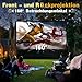 MgFjaka Beamer Leinwand 100 Zoll - 16:9 HD Faltbare Projektionsleinwand, Anti-Falten 4K Projector Screen 221x125 cm, Doppelseitige Projektion Leinwand für Camping und Heimkino, Zuhause Schule Treffen