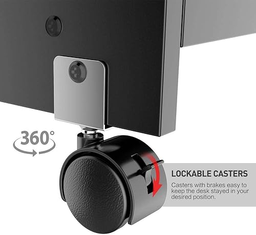 Miniatura 5 de Yaheetech Archivador de madera rodante, archivador lateral móvil, soporte de impresora con estantes de almacenamiento abiertos para oficina en casa,