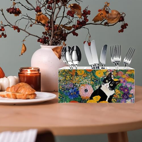 Porte-crayons de bureau 959 organiseur de table compact en bois