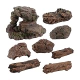 hindraem Figuras de Dinosaurios con paisajes de simulación, Piedras, decoración de Acuario para niños, de Arena Creativa, Divertidas Figuras de Dinosaurios