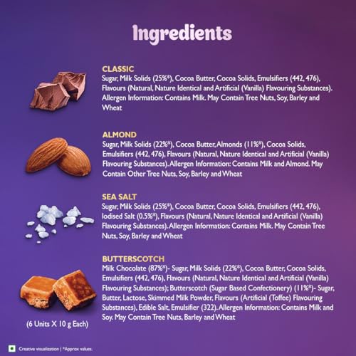 Image of Cadbury Dairy Milk Silk Miniatures Premium Assorted Chocolate Gift pack, 240 g