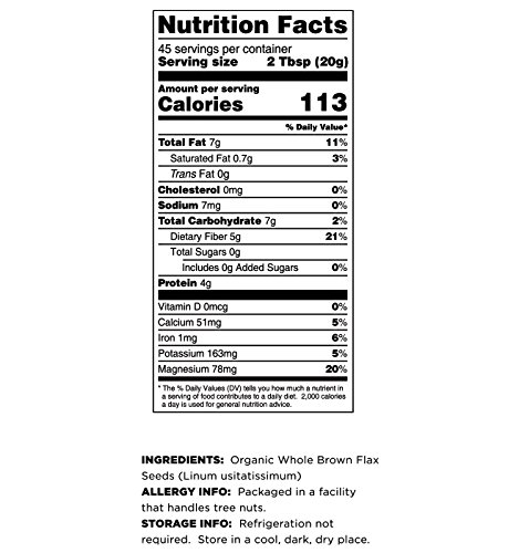 Terrasoul Superfoods Organic Brown Flax Seeds, 2 Pound #TOP3